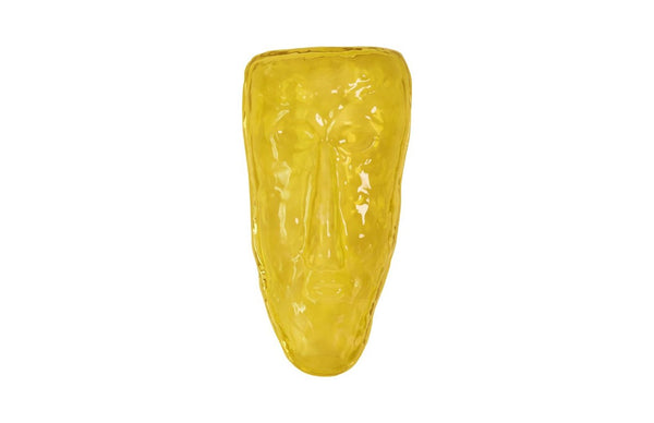 Phillips Collection Glass Sculptural Face Wall Art Handcrafted Luminous Organic Modern Accent Piece Amber CH93111