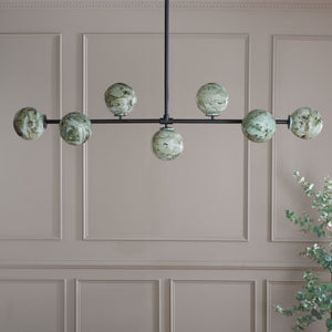 Safavieh Melesa, 53 Inch, Black/Multi, Iron/Glass Chandelier CHA3000A