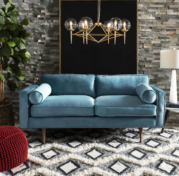 Safavieh GREYOR, Elegant 6-Light Extendable Chandelier in Gold Iron & Glass for Stunning Home Illumination CHA4001A