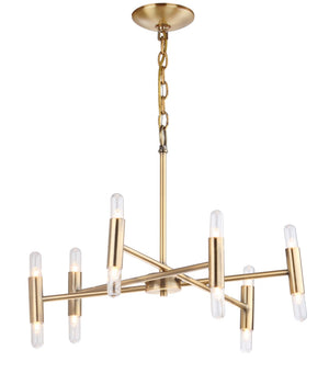 Safavieh GALE, 12-Light Gold Iron Chandelier - Elegant Extendable Fixture for Dining Rooms & Living Spaces CHA4005A