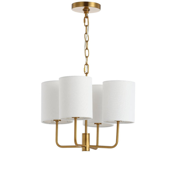 Safavieh ELIAS, 4-Light Extendable Chandelier in Brass & Iron – Elegant Lighting for Dining Rooms & Foyers CHA4009A