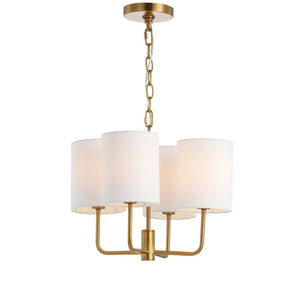Safavieh ELIAS, 4-Light Extendable Chandelier in Brass & Iron – Elegant Lighting for Dining Rooms & Foyers CHA4009A
