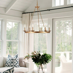 Safavieh JORIS 6-Light Extendable Chandelier - Modern Elegance for Dining Rooms and Living Spaces Gold CHA4015B