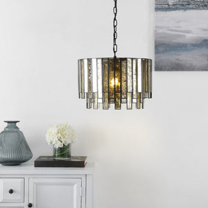 Safavieh GRESHER, 15.5" Extendable Chandelier in Mercury & Oil-Rub Bronze - Elegant Iron & Glass Design CHA4018A
