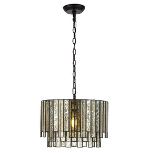Safavieh GRESHER, 15.5" Extendable Chandelier in Mercury & Oil-Rub Bronze - Elegant Iron & Glass Design CHA4018A