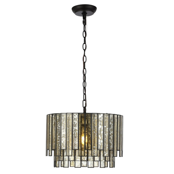 Safavieh GRESHER, 15.5" Extendable Chandelier in Mercury & Oil-Rub Bronze - Elegant Iron & Glass Design CHA4018A