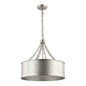 Safavieh ADISON, 3-Light Antique Silver Chandelier - Adjustable Height Iron Fixture for Elegant Spaces CHA4019A