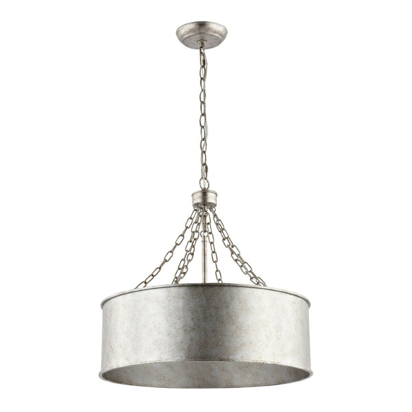 Safavieh ADISON, 3-Light Antique Silver Chandelier - Adjustable Height Iron Fixture for Elegant Spaces CHA4019A