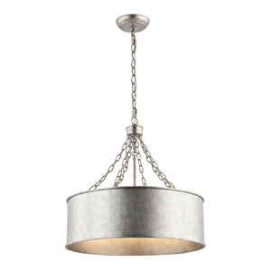Safavieh ADISON, 3-Light Antique Silver Chandelier - Adjustable Height Iron Fixture for Elegant Spaces CHA4019A