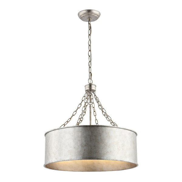 Safavieh ADISON, 3-Light Antique Silver Chandelier - Adjustable Height Iron Fixture for Elegant Spaces CHA4019A