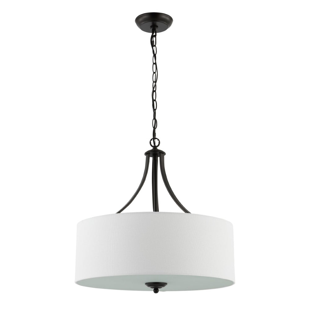 Safavieh BURNETT, 3-Light Extendable Chandelier in Oil-Rubbed Bronze with White Shades for Timeless Elegance CHA4020A
