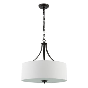 Safavieh BURNETT, 3-Light Extendable Chandelier in Oil-Rubbed Bronze with White Shades for Timeless Elegance CHA4020A