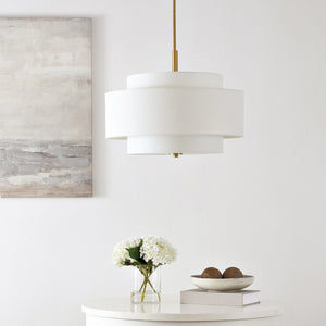 Safavieh CAMBRIE, 3-Light Extendable Chandelier - Elegant White & Brass Iron Fixture for Dining & Living Spaces CHA4021A