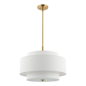 Safavieh CAMBRIE, 3-Light Extendable Chandelier - Elegant White & Brass Iron Fixture for Dining & Living Spaces CHA4021A