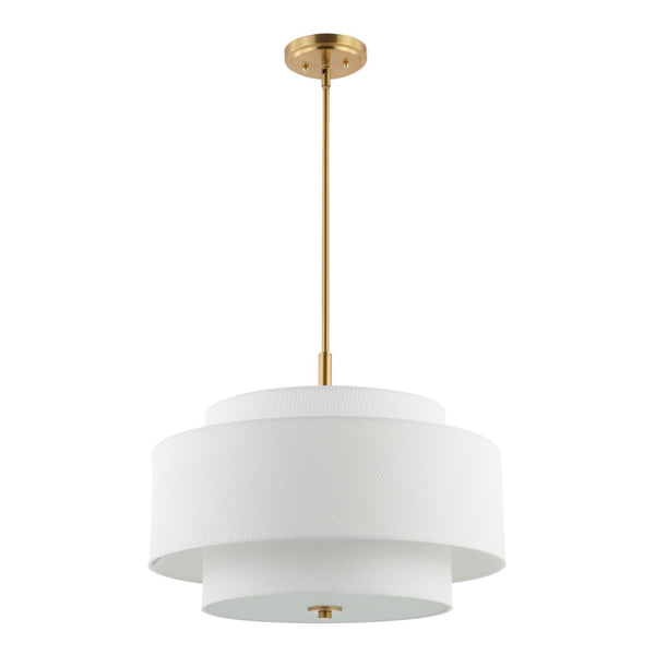 Safavieh CAMBRIE, 3-Light Extendable Chandelier - Elegant White & Brass Iron Fixture for Dining & Living Spaces CHA4021A