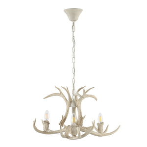 Safavieh CENWYN, 3-Light Extendable Chandelier in Antique White - Elegant Iron/Resin Design for Any Space CHA4028A