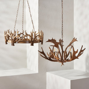 Safavieh DURIEL, 6-Light Extendable Chandelier in Antique Brown – Elegant Iron & Resin Fixture for Home Décor CHA4032A