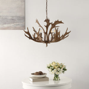 Safavieh DRESDEN, 6-Light Adjustable Chandelier in Rich Brown Iron & Resin - Timeless Elegance for Your Home CHA4029A
