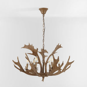 Safavieh DRESDEN, 6-Light Adjustable Chandelier in Rich Brown Iron & Resin - Timeless Elegance for Your Home CHA4029A