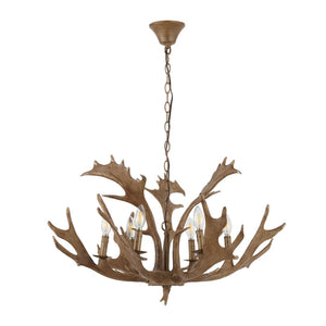 Safavieh DRESDEN, 6-Light Adjustable Chandelier in Rich Brown Iron & Resin - Timeless Elegance for Your Home CHA4029A