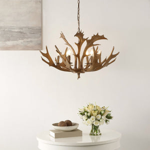 Safavieh DRESDEN, 6-Light Adjustable Chandelier in Rich Brown Iron & Resin - Timeless Elegance for Your Home CHA4029A