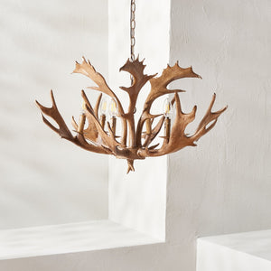 Safavieh DRESDEN, 6-Light Adjustable Chandelier in Rich Brown Iron & Resin - Timeless Elegance for Your Home CHA4029A