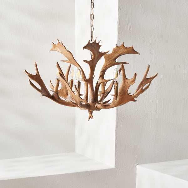 Safavieh DRESDEN, 6-Light Adjustable Chandelier in Rich Brown Iron & Resin - Timeless Elegance for Your Home CHA4029A