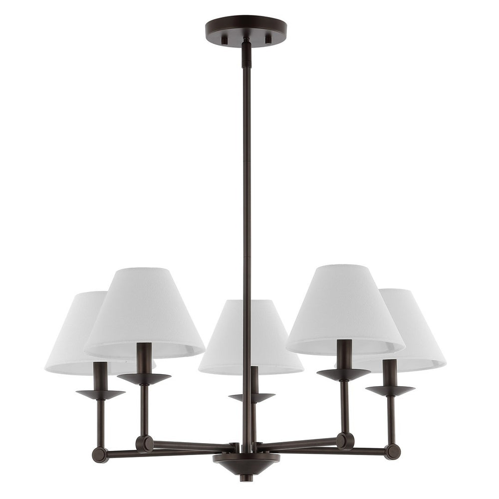 Safavieh Rowley 5Lt 27.5" Chandelier Black Iron CHA4039A