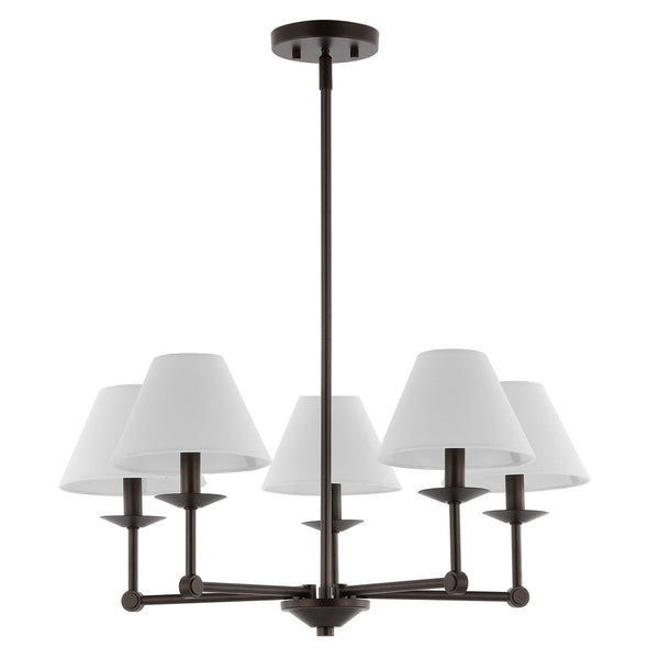Safavieh Rowley 5Lt 27.5" Chandelier Black Iron CHA4039A