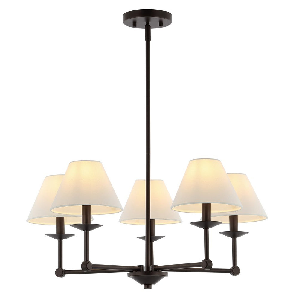 Safavieh Rowley 5Lt 27.5" Chandelier Black Iron CHA4039A