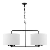 Safavieh Devney 6Lt 4 Inch Chandelier XII23 Black/White Iron CHA4041A