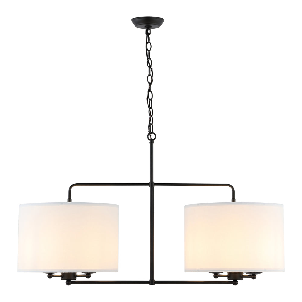 Safavieh Devney 6Lt 4 Inch Chandelier XII23 Black/White Iron CHA4041A