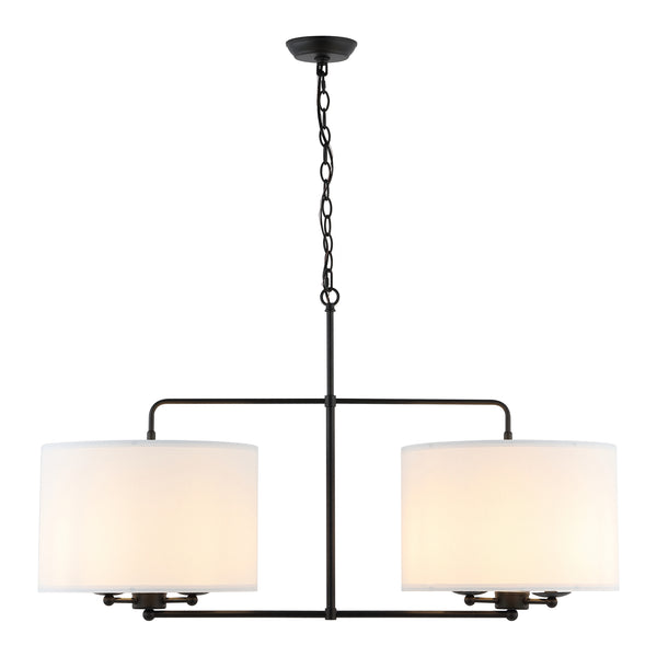 Safavieh Devney 6Lt 4 Inch Chandelier XII23 Black/White Iron CHA4041A