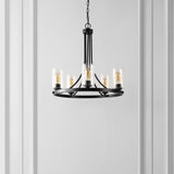 Safavieh Emersyn 5Lt 25 Inch Chandelier XII23 Black   CHA4043A