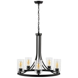 Safavieh Emersyn 5Lt 25 Inch Chandelier XII23 Black   CHA4043A