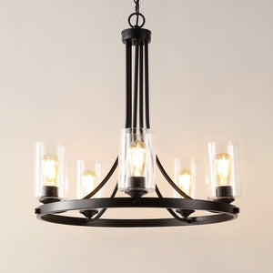 Safavieh Emersyn 5Lt 25 Inch Chandelier XII23 Black   CHA4043A