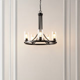 Safavieh Emersyn 5Lt 25 Inch Chandelier XII23 Black   CHA4043A