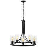 Safavieh Emersyn 5Lt 25 Inch Chandelier XII23 Black   CHA4043A