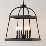 Safavieh Gracyn 6Lt Chandelier XII23 Black Iron CHA4044A