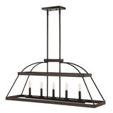 Byher, Stunning 5-Light Chandelier in White Washed & Oil Rubbed Bronze, Adjustable Height Design