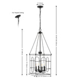 Safavieh Flatbush 3Lt Chandelier XII23 Black  CHA4046A