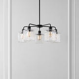 Safavieh Jameson, 5 Light, Oil Rubbed Bronze, Iron Chandelier Clear / Orb CHA4047A