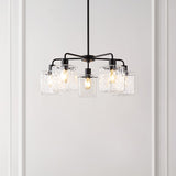 Safavieh Jameson, 5 Light, Oil Rubbed Bronze, Iron Chandelier Clear / Orb CHA4047A