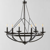 Safavieh Fraser, 6 Light, 25 Inch, Antique Silver, Iron Chandelier Silver / Black CHA4049A