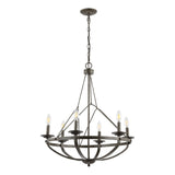 Safavieh Fraser, 6 Light, 25 Inch, Antique Silver, Iron Chandelier Silver / Black CHA4049A