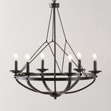 Safavieh Fraser, 6 Light, 25 Inch, Antique Silver, Iron Chandelier Silver / Black CHA4049A