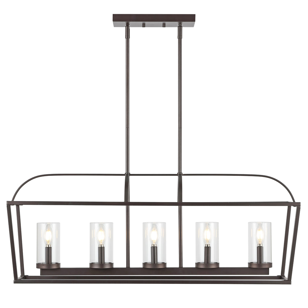 Safavieh Manning 5Lt 35" Chandelier XII23 Oil Rub Bronze  CHA4052A