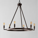 Safavieh Nevada 6Lt 26 Inch Chandelier XII23 Oil Rub Bronze  CHA4054A