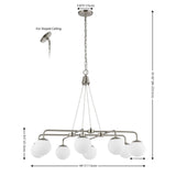 Safavieh Denneau 8Lt 36" Chandelier Brushed Nickle / -  CHA4058A