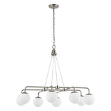 Safavieh Denneau 8Lt 36" Chandelier Brushed Nickle / -  CHA4058A